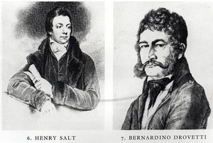 Portrætter af Henry Salt (1780-1827) og Bernardino Drovetti (1776-1852) af English School