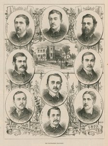 Portrætter af Cambridge-besætningen fra 1877 af English School