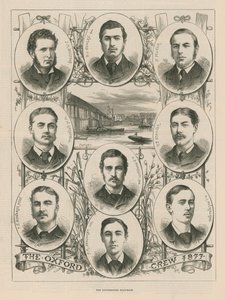 Portrætter af Oxford-besætningen fra 1877 af English School