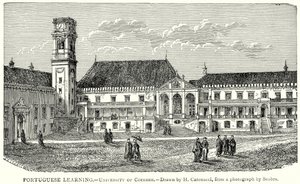 Læring af portugisisk. - Universitetet i Coimbre (gravering) af English School