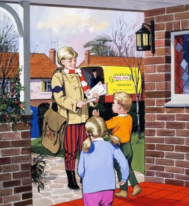 Post Pige, der leverer breve af English School