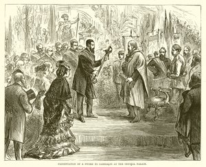 Præsentation af et sværd til Garibaldi i Crystal Palace af English School