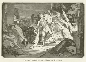 Priams død ved Pyrrhus hånd af English School