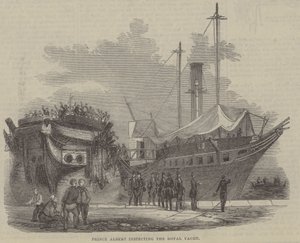 Prinz Albert inspiziert die königliche Yacht