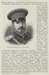 Prins Ferdinand af Bulgarien (gravering) af English School