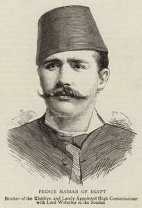 Prins Hassan af Egypten (kobberstik) af English School
