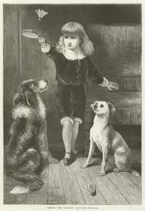 Prince and Charlie watching the play  af English School