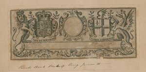 Privat bogplade af King James II af English School