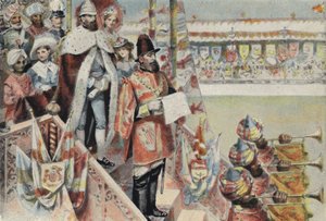 Proclamation of Queen Victoria as Empress of Indiadani af English School