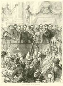 Kommunens proklamation, marts 1871 af English School