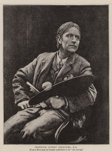 Professor Hubert Herkomer, RA (litho) af English School