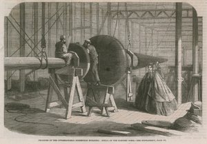 Fremskridt på den internationale udstillingsbygning; Finale af den østlige kuppel af English School