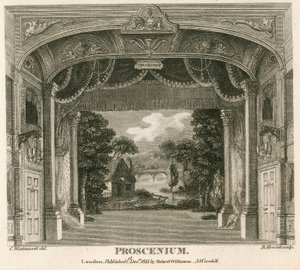 Proscenium of The Royalty Theatre, Well Street, Wellclose Square, London af English School