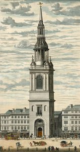 Prospekt af Bow Church og Steeple i Cheapside, London