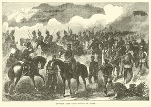 Det preussiske hærkorps rykker på Sedan, september 1870 af English School