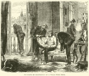 Preussere i besættelse af en villa nær Paris, oktober 1870 af English School