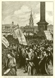 Offentligt møde på Trafalgar Square til minde om den blodige søndag af English School