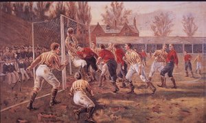 Offentlige skoledrenge spiller fodbold af English School