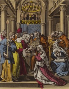 Rensning af Jomfru Maria (farve litho) af English School