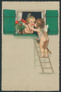 Putti kysser af English School