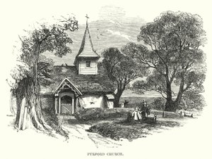 Pyrford Church (gravering) af English School