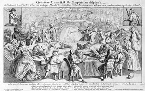 Kvaksalveri afsløret, eller empiri vist: Dedikeret til doktor Chiron, ridemester til Achilleus, og Aesculapius, ekstraordinær læge for de døde, 1748 af English School