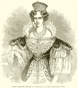 Dronning Adelaide, konsort af William IV, i sine kroningsdragter af English School