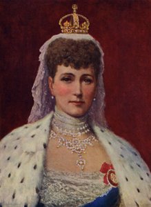 Dronning Alexandra (farve litho) af English School