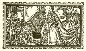 Königin Elisabeth I. und Sir Walter Raleigh