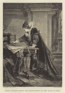 Dronning Elizabeth underskriver Mary Queen of Scots