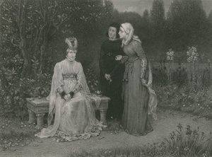 Dronning Isabella og hendes damer, kong Richard II af English School