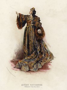 Dronning Katharine fra Shakespeares Kong Henry VIII af English School