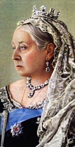 Dronning Victoria (farve litho) af English School