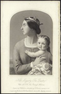 Dronning Victoria og prinsesse Helena af English School