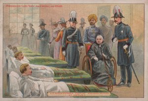 Dronning Victoria besøger sårede britiske soldater på Netley Hospital, Hampshire, 1898 af English School
