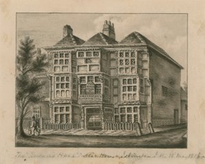 Queens Head, Islington (wc på papir) af English School