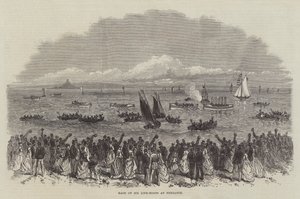 Race of Six Life-Boats at Penzance (gravering) af English School