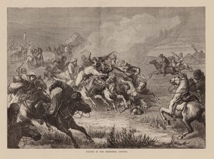 Væddeløb på de kirgisiske stepper (kobberstik) af English School