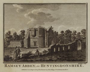Ramsey Abbey, i Huntingdonshire (gravering) af English School