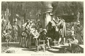 Læsning af Bibelen i St Pauls, London af English School