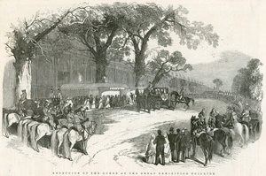 Modtagelse af dronningen i Den Store Udstillingsbygning, Store Udstilling, 1851 af English School