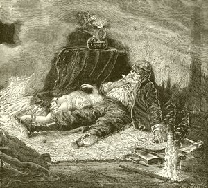 Überreste des Wikingerüberfalls