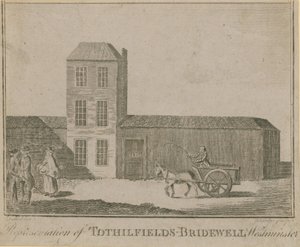 Repræsentation af Tothill Fields Bridewell af English School