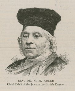 Pastor Dr N M Adler, overrabbiner for jøderne i det britiske imperium af English School