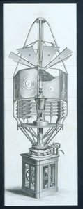 Revolving Dioptric Apparatus for a Lighthouse, fra Cyclopaedia of Useful Arts & Manufactures redigeret af Charles Tomlinson, ca. 1880