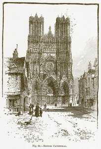 Katedralen i Reims (gravering) af English School