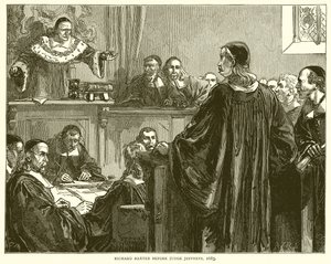 Richard Baxter før dommer Jeffreys, 1685 af English School