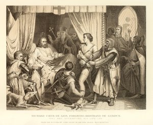 Richard Coeur De Lion tilgiver Bertrand De Gurdun af English School