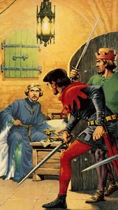 Richard II på Pontefract Castle af English School
