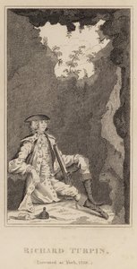 Richard Turpin, henrettet i York, 1739 af English School